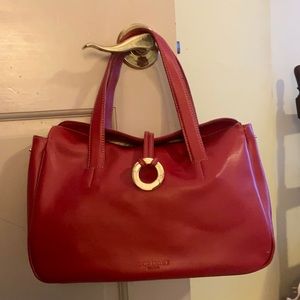 Equipage Paris red leather bag. EVC.